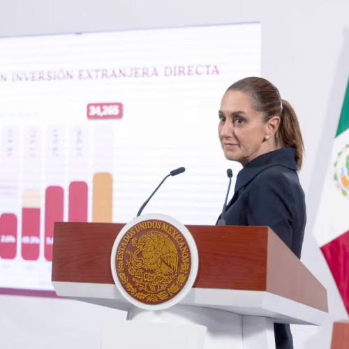 Presume Sheinbaum histórica inversión extranjera a México