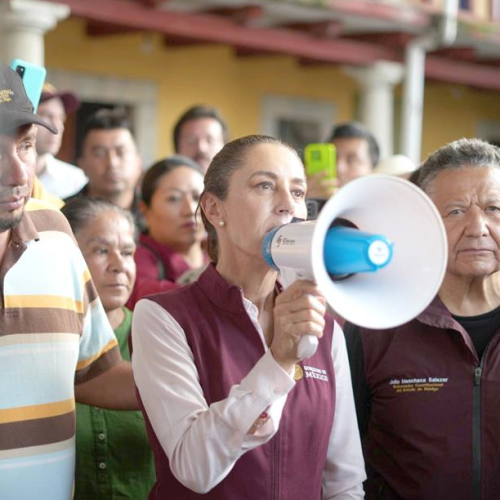 Visita Sheinbaum municipios de Hidalgo afectados por lluvias