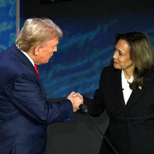 Pierde Trump los estribos en debate con Kamala Harris