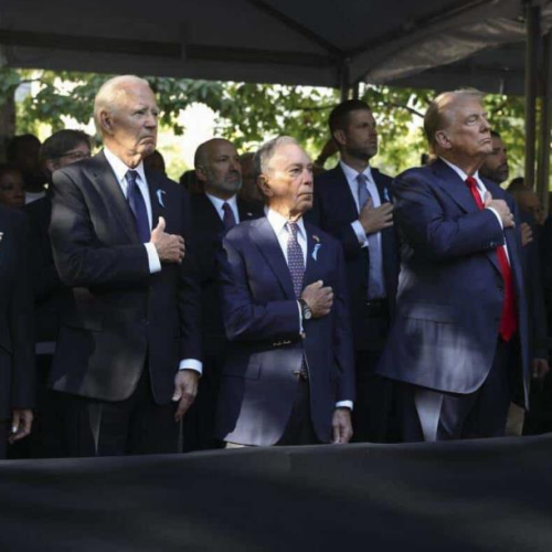Reúne aniversario 9/ 11 a Biden, Harris y Trump en la zona cero