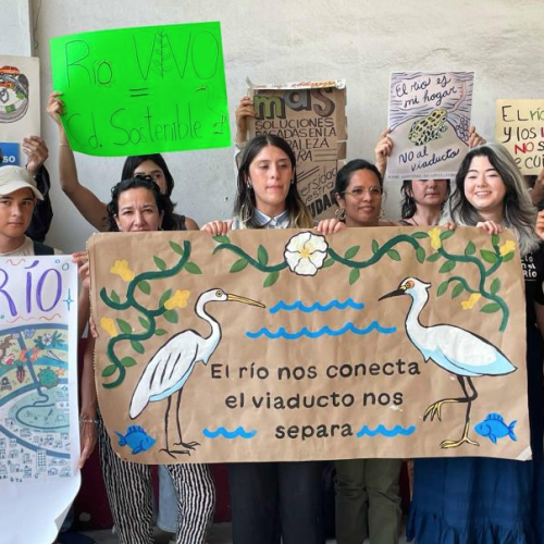 Truena colectivo contra viaducto elevado sobre el río