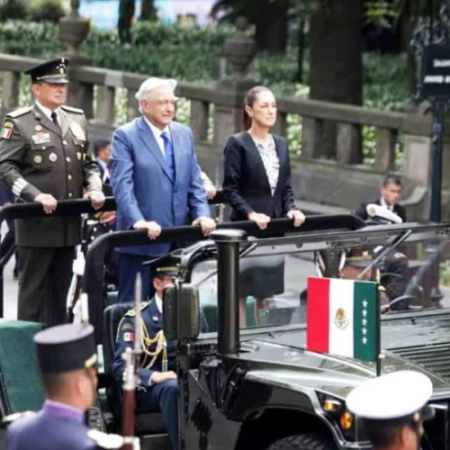 Celebran AMLO y Sheinbaum homenaje a los Niños Héroes