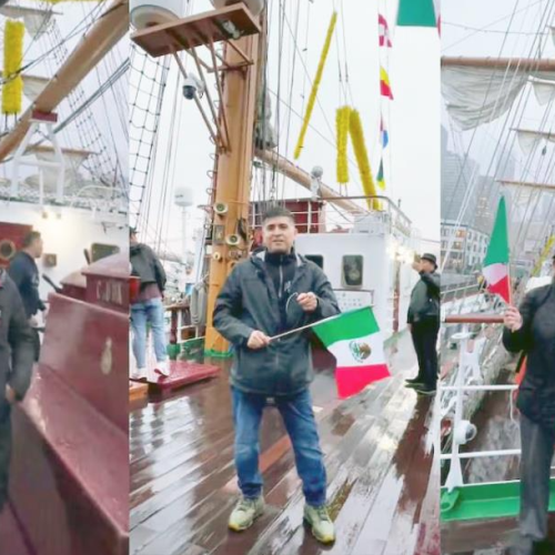 Utilizó Morena buque Cuauhtémoc para promover elección judicial