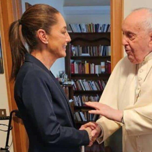 Manda Sheinbaum buenos deseos al Papa Francisco