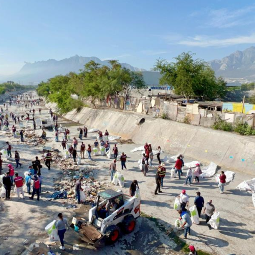 Recoge Santa Catarina 65 toneladas de basura en el Arroyo El Obispo